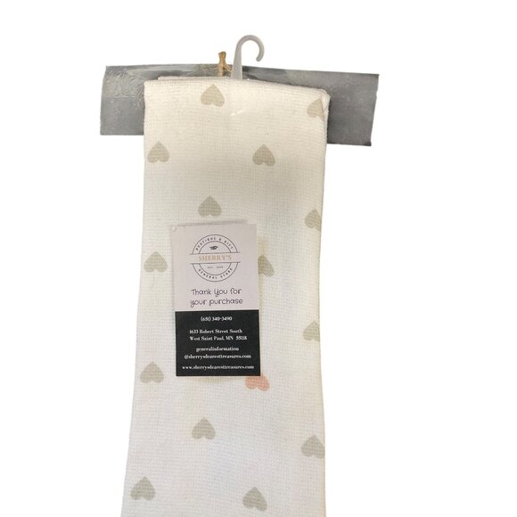 Love Themed Cotton Kitchen Towel Set With Heart Prints & Inspirational Quote - Picture 3 of 3